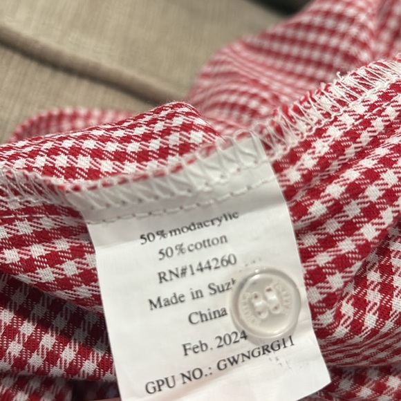 Petite Plume red gingham nightgown - Picture 4 of 5